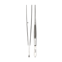 Пинцет анатомический Taylor, прямой, с фиксатором, длина 175 мм