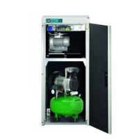 KD 224 AB - комбинированный безмасляный компрессор для 2-х стоматологических установок с отсасывающим агрегатом, с кожухом, с ресивером 24 л (100 л/мин)