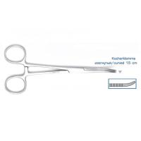 Зажим хирургический с зубчиками изогнутый Kocherklemme, 15 см
