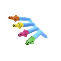 Наконечник слюноотсоса изогнутый в форме зверей Angie, 30 шт.