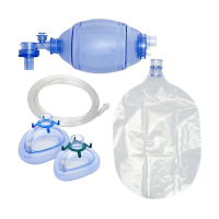 AERObag - взрослый ручной аппарат ИВЛ (мешок Амбу), объём 1500 мл, две маски, размеры 4 и 5, ПВХ, одноразовый
