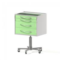 AR-34.3 - столик передвижной, металл в полимере, 4 выдвижных ящика