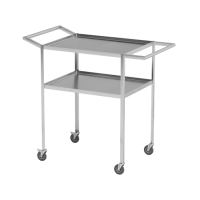 AT-B16 - столик передвижной инструментальный, нержавеющая сталь, 2 полки