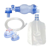 AERObag - неонатальный ручной аппарат ИВЛ (мешок Амбу), объём 280 мл, две маски, размеры 0 и 1, ПВХ, одноразовый
