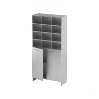 AT-S012 - шкаф-стеллаж для одноразовой одежды, нержавеющая сталь, 12 ячеек