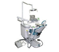 Legrin 530 - стоматологическая установка с верхней подачей инструментов, в комплекте стул врача и вакуумная помпа Mono Jet Beta