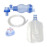 AERObag - неонатальный ручной аппарат ИВЛ (мешок Амбу), объём 280 мл, одна маска, размер 1, ПВХ, одноразовый