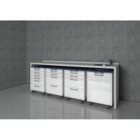 Silvio  - комплект мебели для хранения стоматологических инструментов, с выдвижными ящиками