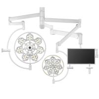 ЭМАЛЕД 500/300/x - операционный светильник с консолью для монитора, потолочный, двухкупольный