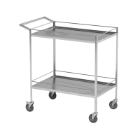 AT-B18 - столик передвижной инструментальный, нержавеющая сталь, 2 полки