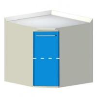 PRI.LAN - угловой модуль с дверцей, одной регулируемой по высоте полкой