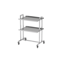 AT-B12 - столик передвижной инструментальный, нержавеющая сталь, 2 полки