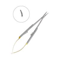 Иглодержатель хирургический изогнутый Castroviejo-Gomel TC, 14см