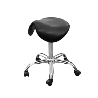 Т11 - эргономичный стул-седло, черный полиуретан, высота 460-590 мм
