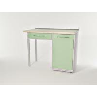 AR-L41 - стол, металл в полимере, 1 выдвижной ящик, 2 полки