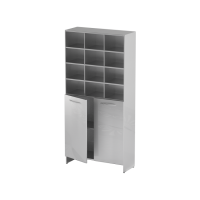 AT-S011 - шкаф-стеллаж для одноразовой одежды, нержавеющая сталь, 12 ячеек