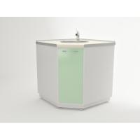 AR-04Y - тумба угловая с накладной мойкой и смесителем, металл в полимере