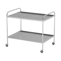 AT-B25 - столик передвижной инструментальный, нержавеющая сталь, 2 полки