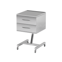 AT-B32.3 - столик передвижной инструментальный, нержавеющая сталь, 2 выдвижных ящика