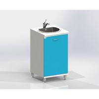 М1 - тумба напольная на хромированных ножках с мойкой и смесителем