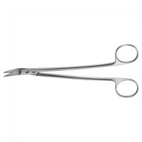 OM700R - ножницы препаровальные по Dean, изогнутые, одно лезвие зубчатое, длина 170 мм