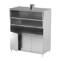 AT-S52 - шкаф вытяжной, нержавеющая сталь, с тройной розеткой и смесителем, 3 тумбы