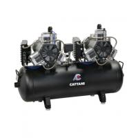 Cattani 150-476 - безмасляный компрессор для 7-ми стоматологических установок, c двумя осушителями, без кожуха, с ресивером 150 л, 476 л/мин, однофазный