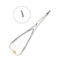 Иглодержатель хирургический изогнутый Nadelhalter TC, 17 см