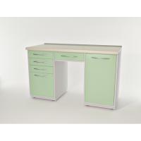 AR-L04 - стол, металл в полимере, 2 полки, 5 выдвижных ящиков