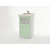 AR-04D - тумба напольная с накладной мойкой и смесителем, металл в полимере, 1 ящик