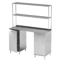 AR-L01N - стол, нержавеющая сталь, 6 полок