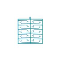 Кламмеры GEO BONYHARD, самоклеющиеся, 10 пластин x 20 шт.