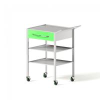 AR-H26 - столик передвижной инструментальный, металл в полимере, 2 полки, 1 выдвижной ящик