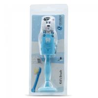 Roy Медвежонок - детская зубная щетка с защитным футляром, голубая