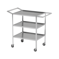 AT-B15 - столик передвижной инструментальный, нержавеющая сталь, 3 полки