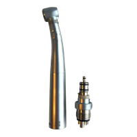 Bora L - турбинный наконечник с подсветкой, керамическими подшипниками, кнопочным зажимом и 4-х канальным переходником Unifix