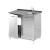 AR-26 - тумба напольная с накладной мойкой и смесителем, нержавеющая сталь